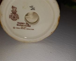 Royal Doulton Bunnykins: Made in 1994 / "Rainy Day Bunnykins" Figurine / Approximately 4" tall / Made in England. I have lots of these small figurines - Check out the others!