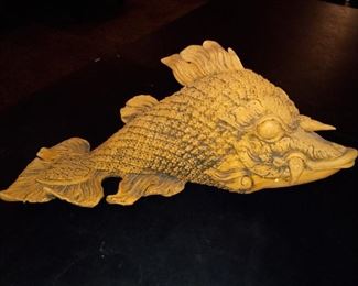 Bought in China, Asian Wooden Carved Unicorn Fish