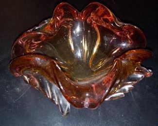 Colorful glass bowl