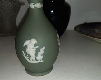 Wedgwood Green Jasperware Vase