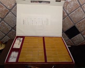 Mah Jongg Set with Bamboo Tiles, VERY NICE!