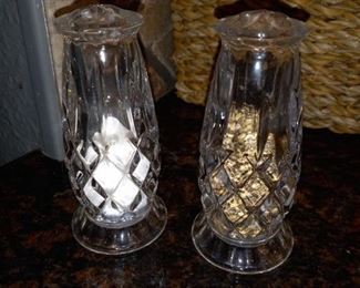 Crystal Salt & Pepper Shakers