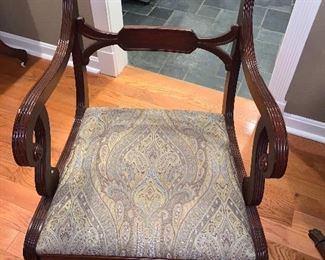 Dining room chair that goes with the antique drop leaf dining table with claw legs