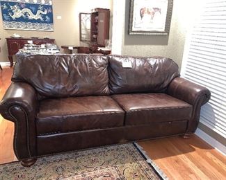 Thomasville Leather Sofa - SO COMFORTABLE AND IN GREAT CONDITION!