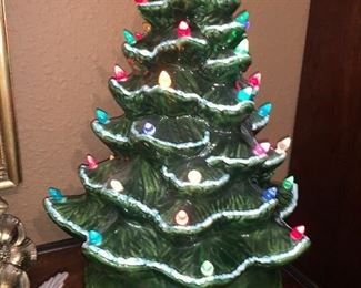 Ceramic Christmas Tree with lights