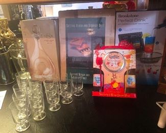 That is a LENOX crystal decanter on the left there, peeps