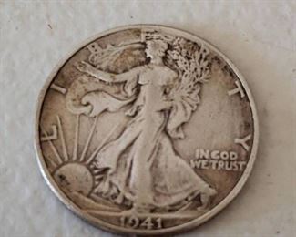 1941 Silver Walking Half Dollar