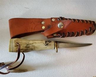 Decorative Knife With Antler Grip