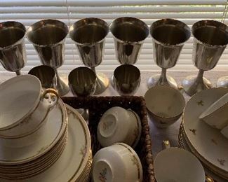 Pewter Goblets, Wine Glasses