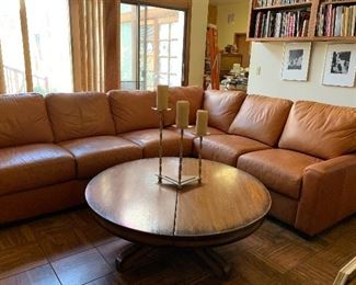 Leather Sectional Milano Chesterfield, Coffee Table