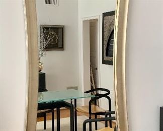$300 - Large curved mirror; 81" H x 45" W x 2.5" depth