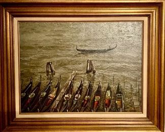 $995 - Evan Wilson "Gondolas"; (American b.1953) 26" H x 32" L x 2"D Framed