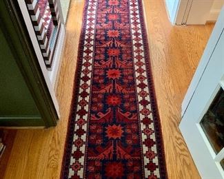 $425 - Handwoven runner; 9'5" x 2'