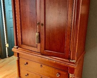 $550 - Lexington armoire 64"H x 42"W x 21"D. Wear consistent with age and use.