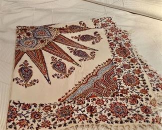 $50 - Isfahan textile / Square tablecloth 44.5" x 46"