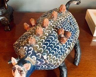 $85 - Hand carved Mask #1. 7.5"H x 14.5"L x 8.5"W