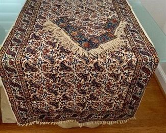Two napkins and table runner. Runner 6’L x 25”W