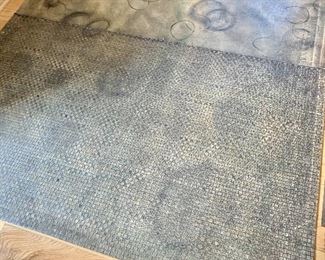 $595 Joyce Barker Schwartz Hand-crafted custom woven canvas mat #2; 80" L x 69" W