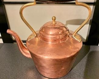$65 - Copper teapot; 9" H x 9" L x 6" W