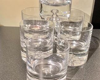 $40 - Seven (7) Old fashioned glasses with bubble; 4" H