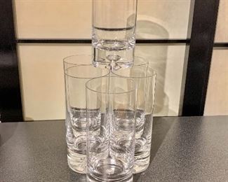$35 - Six (6) high ball/iced tea glasses with bubble; 6" H