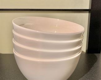 $20 - Four (4) Crate & Barrel cereal bowls; 3" H x5.5" diameter