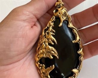 black stone pendant