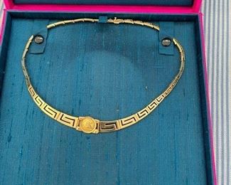 14 K gold necklace  with coin  bought in Greece