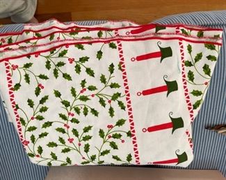 round Christmas tablecloth