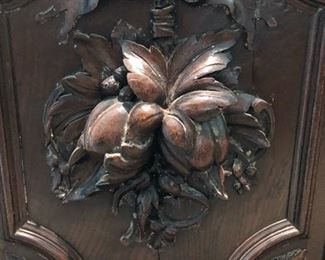 Bavarian Hunting Cabinet with Boar detail circa 19th Century..