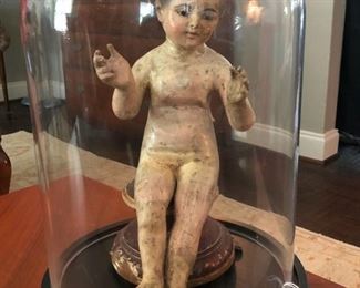 Mounted 19th Century Baby Jesus with Dome..