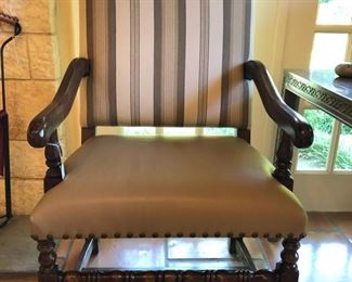 Custom Seitz Design High-back Pope Chairs (Pair).. 