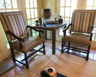 Custom Seitz Design High-back Pope Chairs (Pair).. 