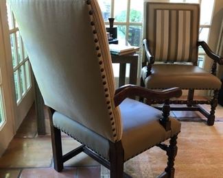 Custom Seitz Design High-back Pope Chairs (Pair).. 