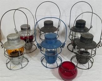 antique railroad lanterns