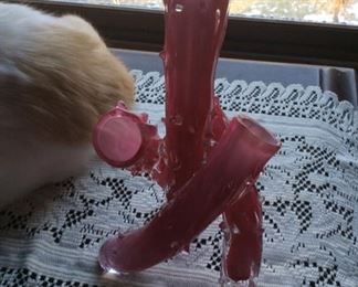 Le Vere Francais art glass stick vase. $200.00