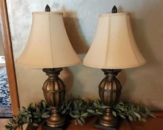 2 Lamps and Greenery