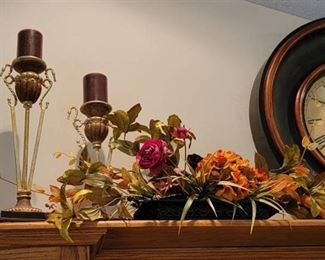 Candles with Holders and Floral Arrangements