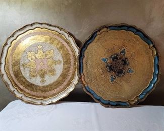 2 Large Wooden Platters from Rome