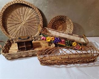 Wicker Serving Baskets