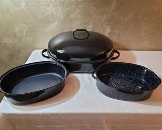 2 Granite Roaster Pans