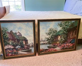 Diptych oil on canvas, signed L. Shelly