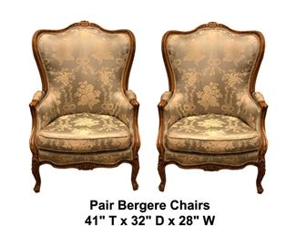 388 Pair Bergere Chairs 600.00