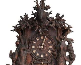 Rare Emilian Wehrle 7 Horn Trumpeter Wall Clock