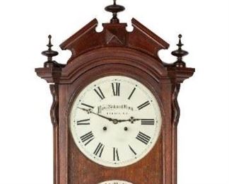 Ithaca #2 Regulator Calendar Clock