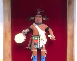 Kachina with Drum Framed