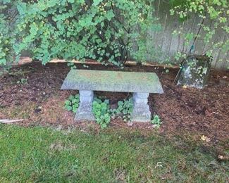 Stone Garden Bench 