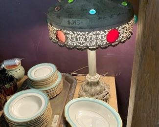 pot metal Jewel table lamp