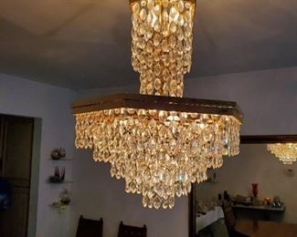Vintage crystal chandelier 