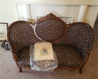 Carved American Victorian Settee